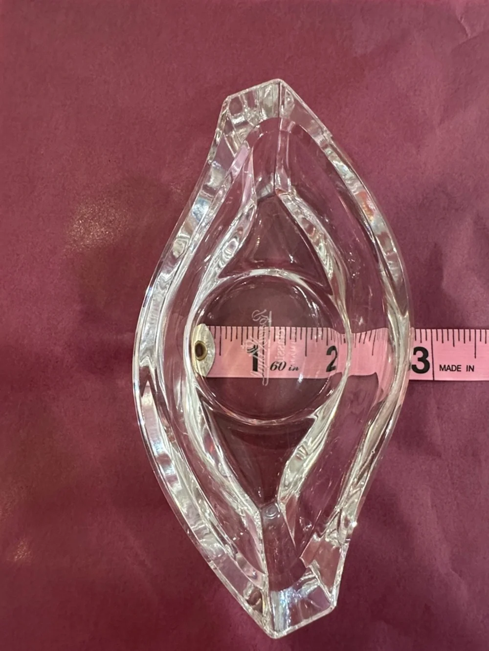 Rosenthal Horizon Lead Crystal Candle Holders Set of 2 Votive Catchall Trinket